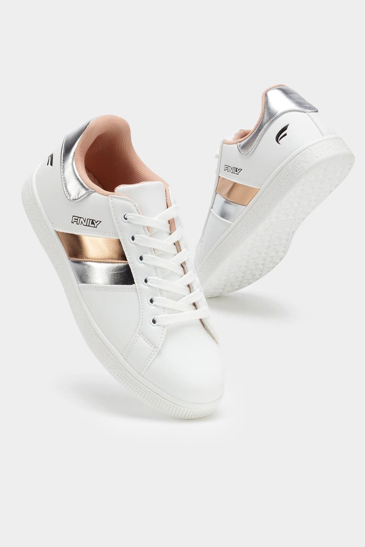 Finily Finily Women's Mia Classic Round Lace-up Trainer in White - 2