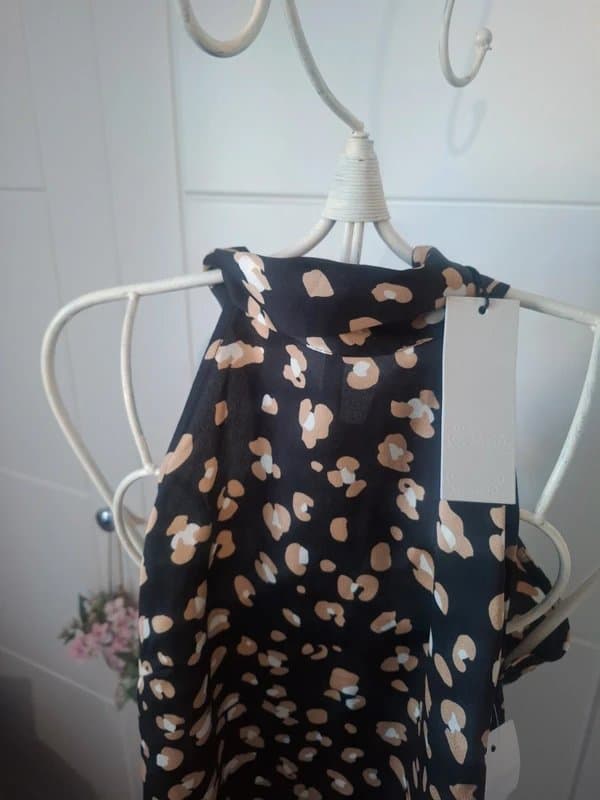 Never Fully Dressed Never fully dressed high neck halter black leopard top small bnwt