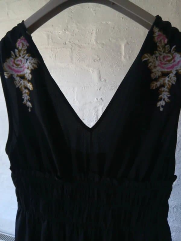 ASOS Black embroidered jumpsuit size 16