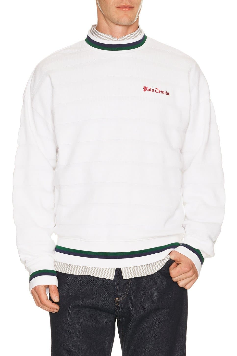revolve Bar Stripe Polo Tennis Pullover