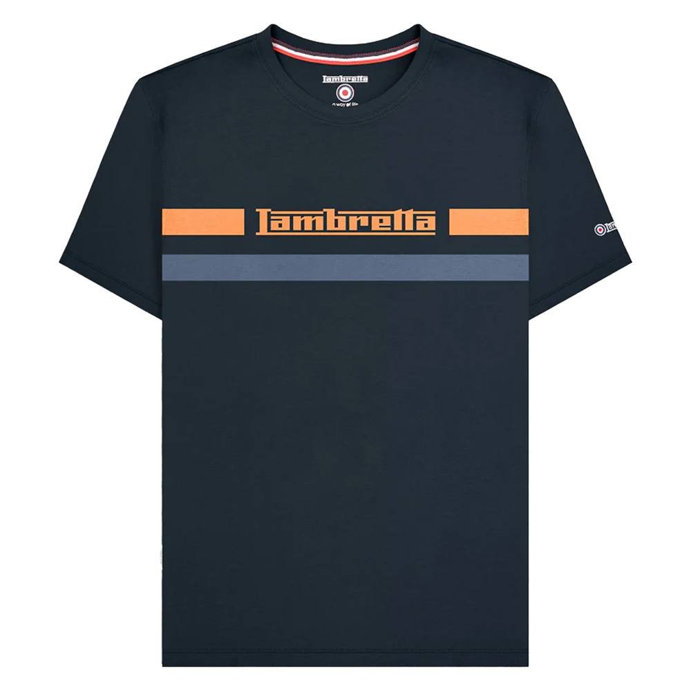 Lambretta Lambretta Men's Chest Stripe T-Shirt in Navy - 2