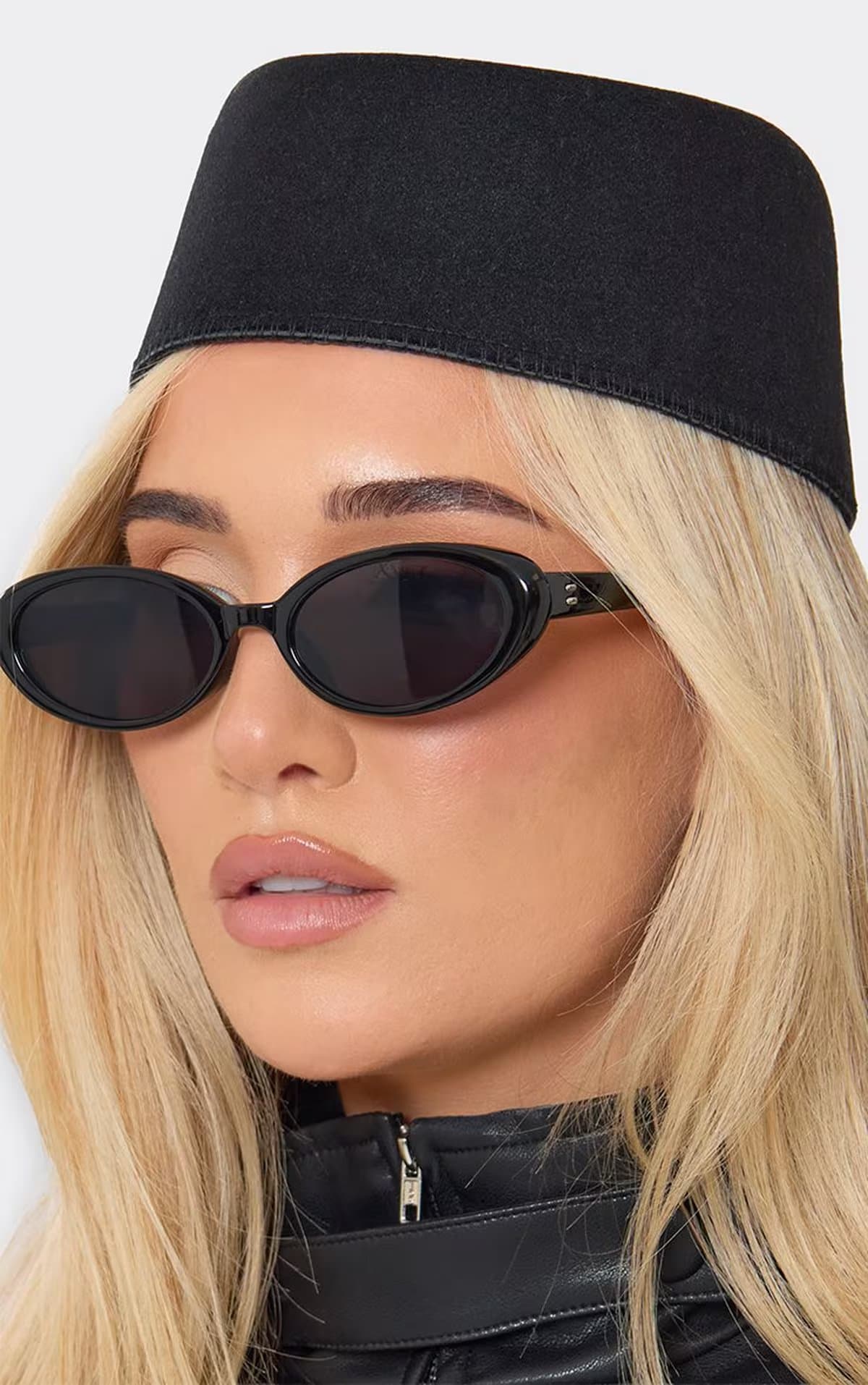 EGO Pillbox Hat In Black Felt, Women's Size UK 0