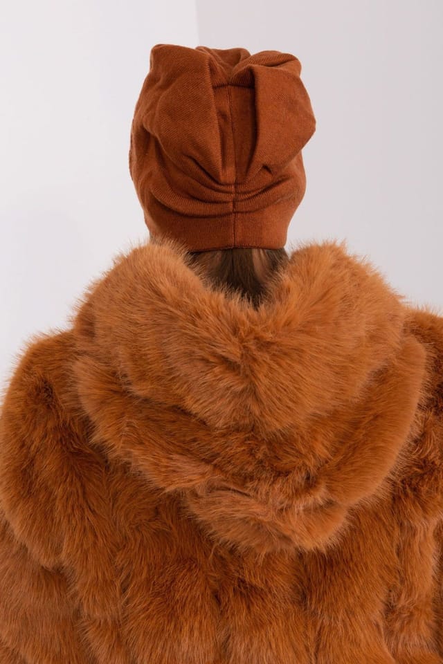 Love Lace Love Lace Women's Warm Winter Cashmere Beanie Hat With Decorative Rhinestone Trim in Brown - 3