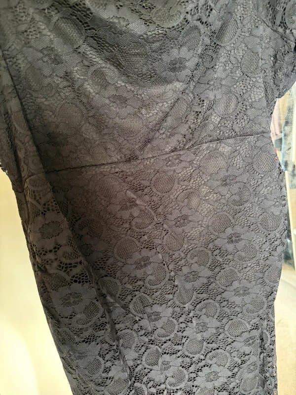 ASOS Beautiful black lace maternity dress from ASOS.14/16. Stretch in the tummy area.