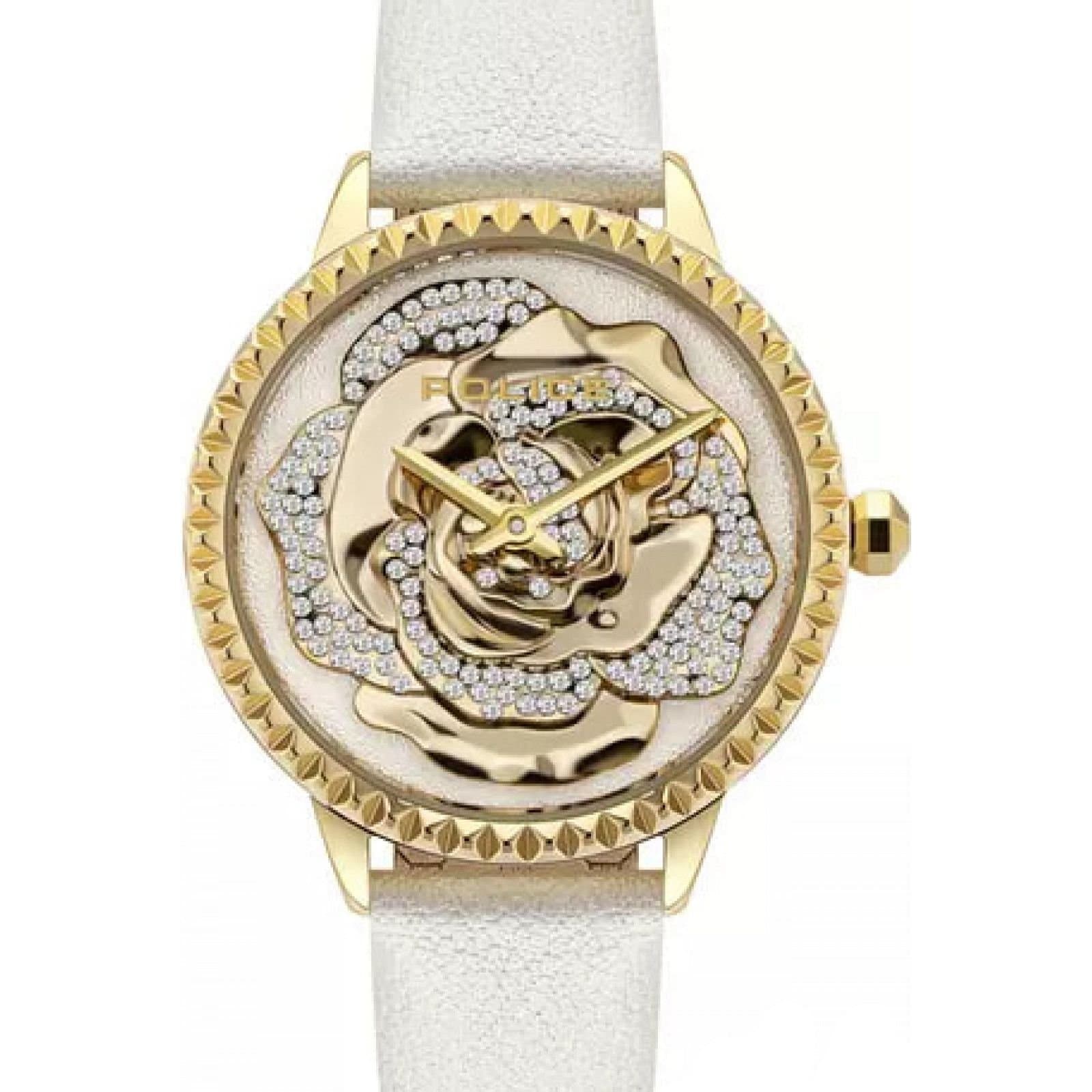 Police Police Women's PL16073BSG-01 36mm Quartz Watch in White