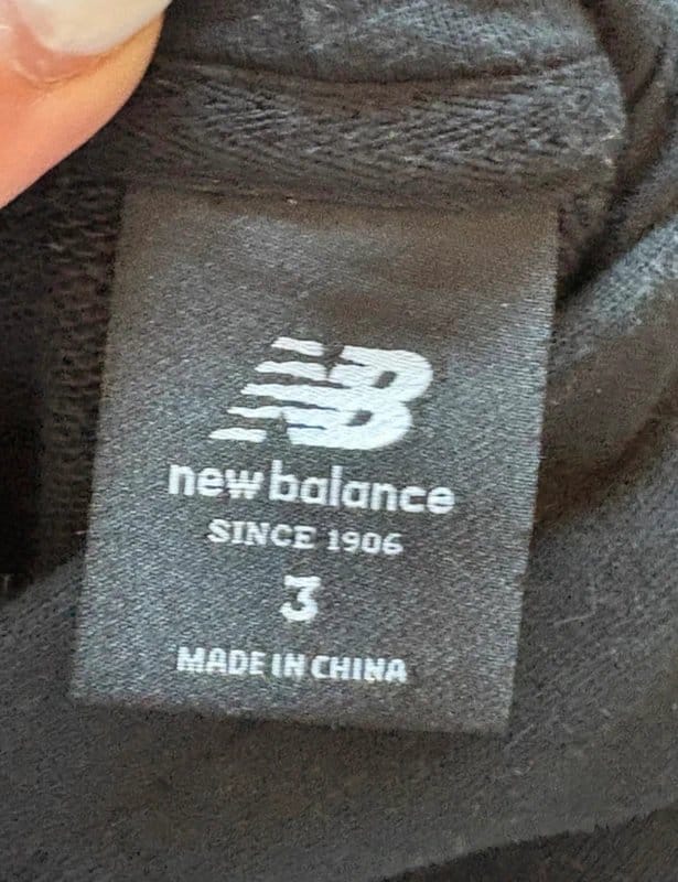 New Balance Black French Terry Hoodie