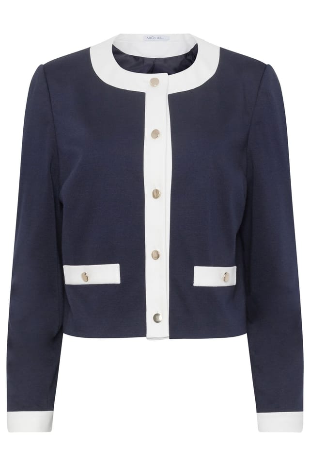 M&Co M&Co Women's Colourblock Jacket in Mid Navy - 2