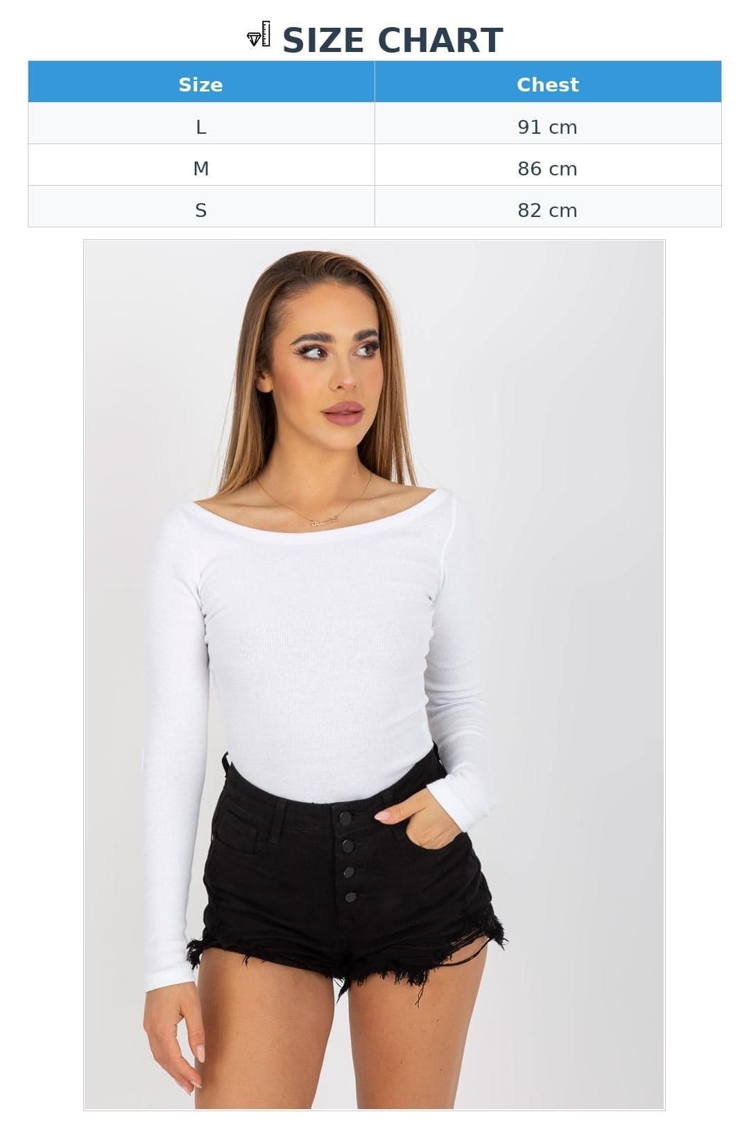 Love Lace Love Lace Women's Long Sleeve Boat Neck Blouse Deep Back Cutout in White - 4
