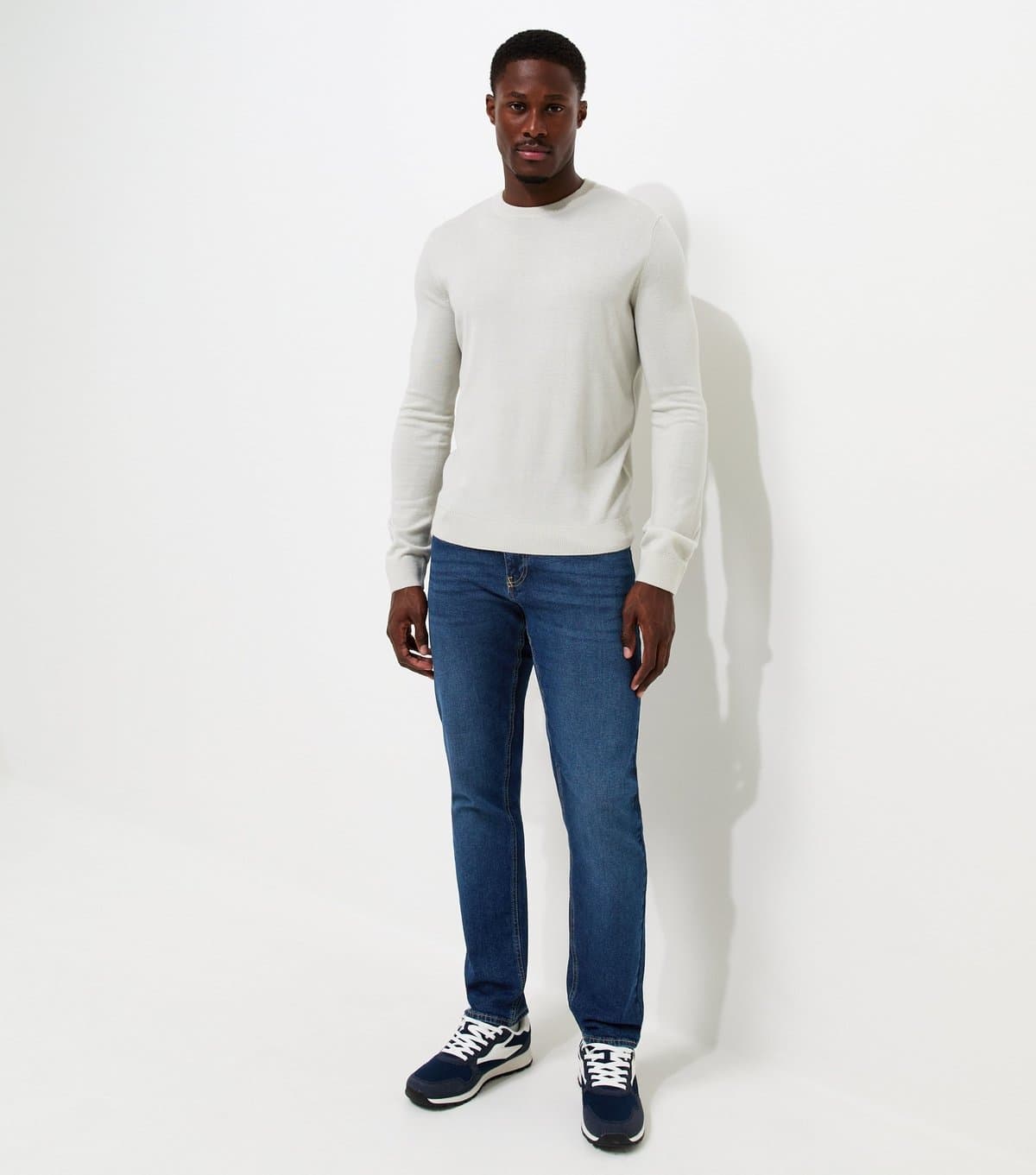 New Look Men's Dark Blue Cotton Rich Slim Fit Jeans New Look