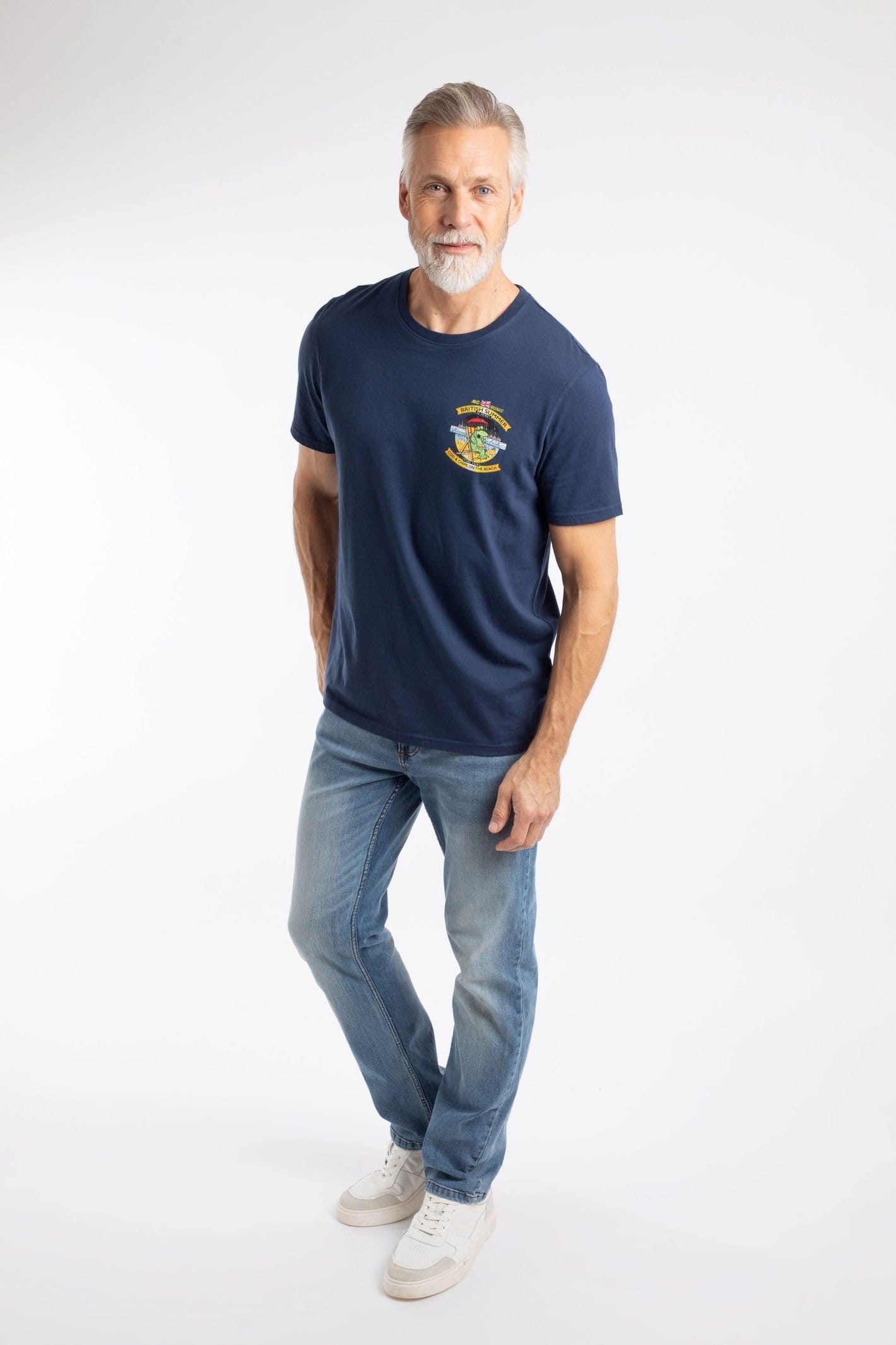 Weird Fish Weird Fish Men's Cod & Chips Artist T-Shirt in Dark Blue - 4