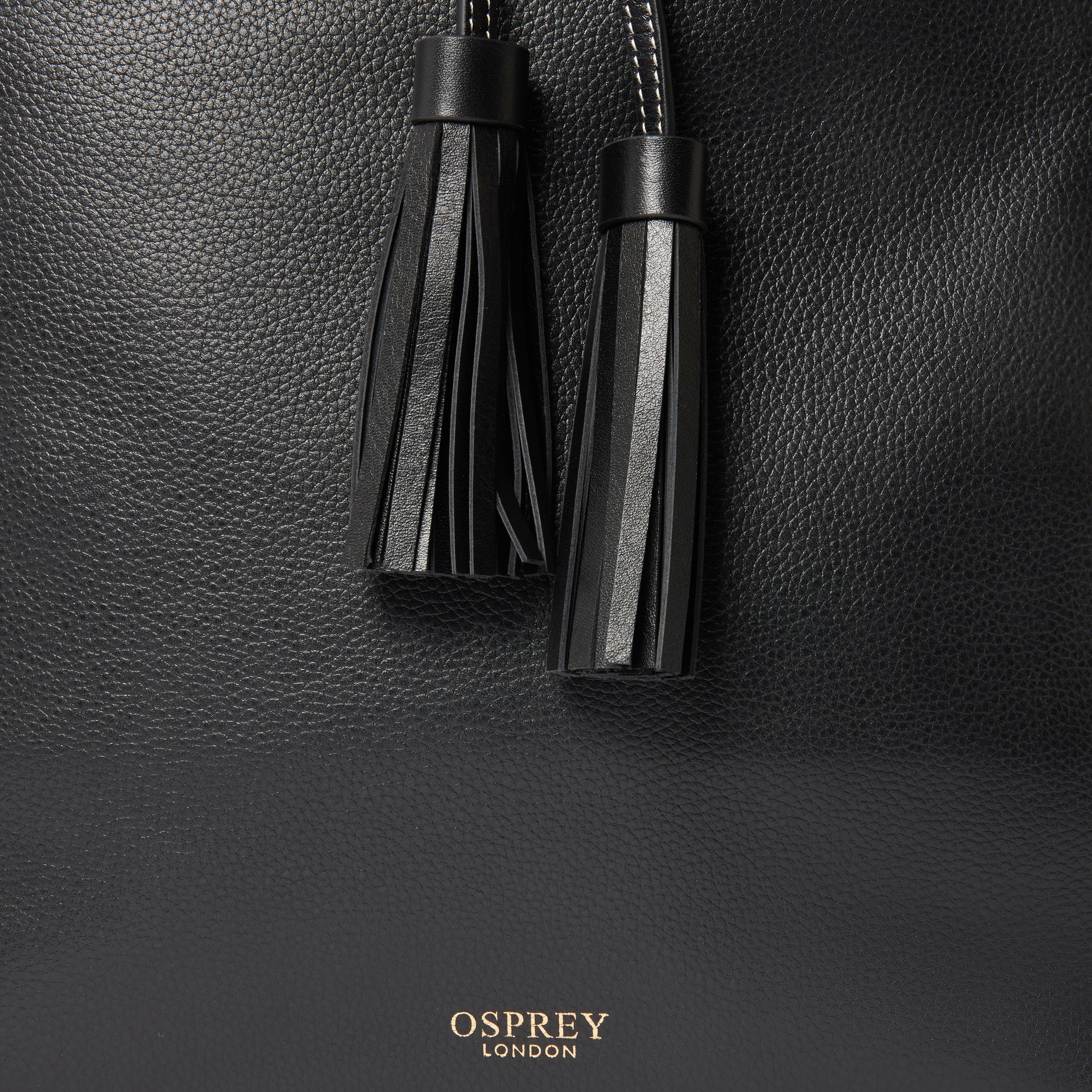 OSPREY LONDON OSPREY LONDON Women's The Classic Savanna Leather Hobo Bag in Black - 4