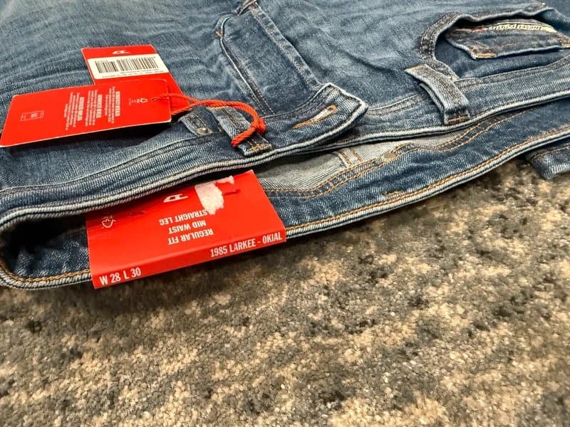 Diesel Diesel Men's 1985 Larkee Jeans Mid Blue Size28 Regular Slim Fit