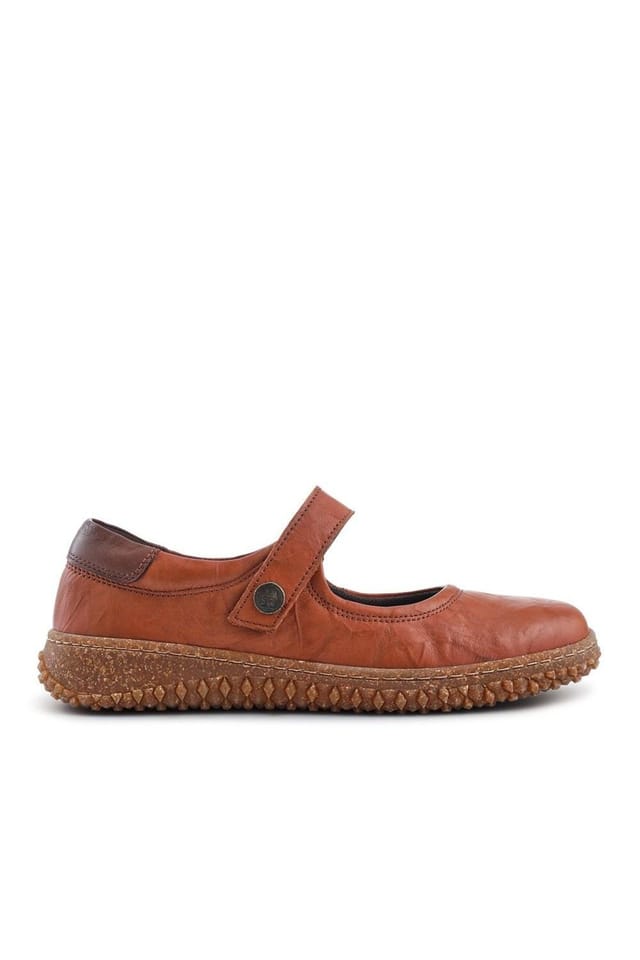 Pavers Pavers Women's Loretta Leather Mary Janes in Tan - 2