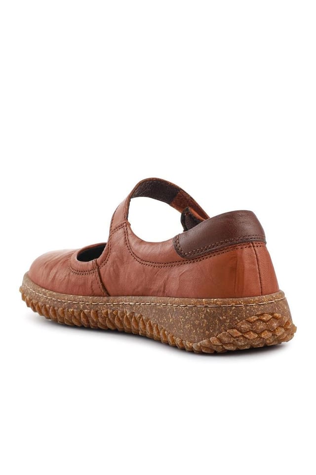 Pavers Pavers Women's Loretta Leather Mary Janes in Tan - 3