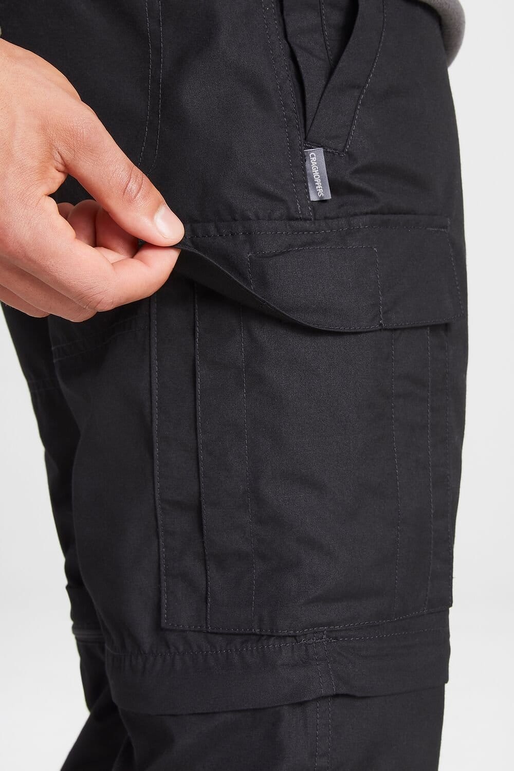 Craghoppers Craghoppers Men's Expert Kiwi Active Anti-Insect Zip-Off Workwear Trousers in Black - 4