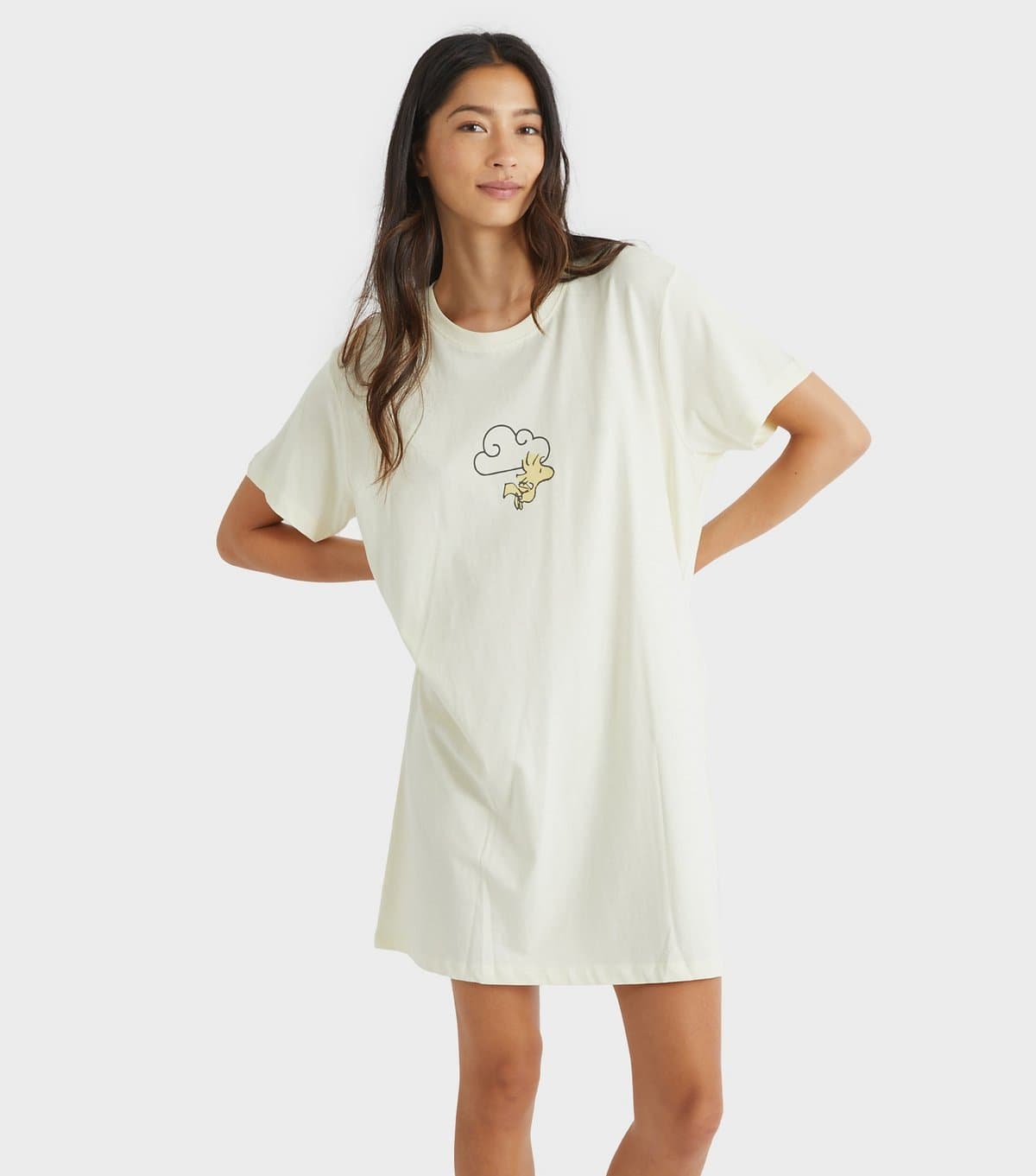 Skinnydip Women's Cream Snoopy Print Nightdress Skinnydip New Look