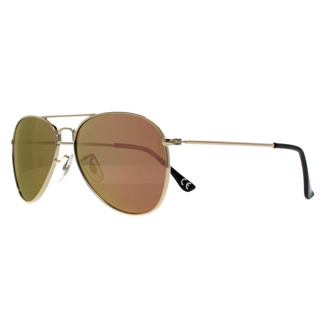 Prive Revaux Prive Revaux Men's Aviator Champagne Gold Blue Mirror Commando Mini - 2