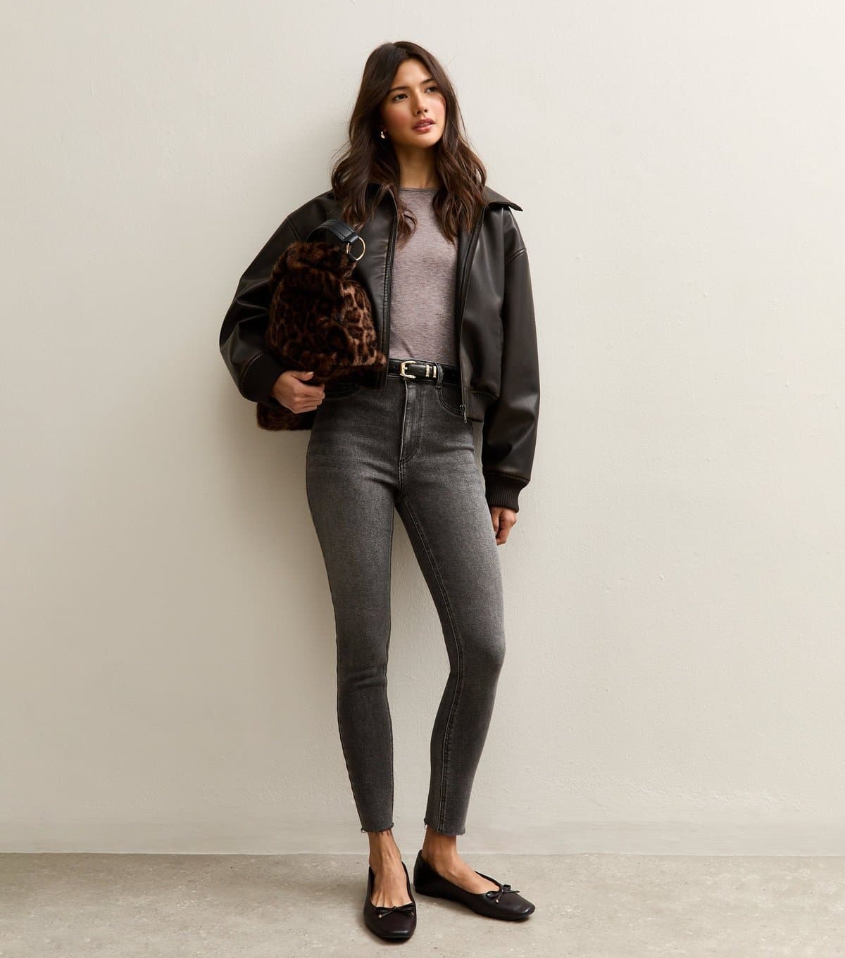 New Look New Look Dark Grey Stretch Denim Super Skinny Jeans