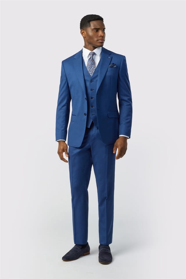 Ted Baker Ted Baker Men's Single Breasted Two Button Tailored Suit Jacket in Blue - 3