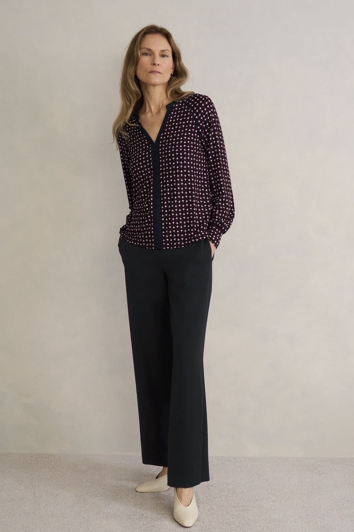 Hobbs London Hobbs London Women's Martine Relaxed Tailored Trousers in True Black