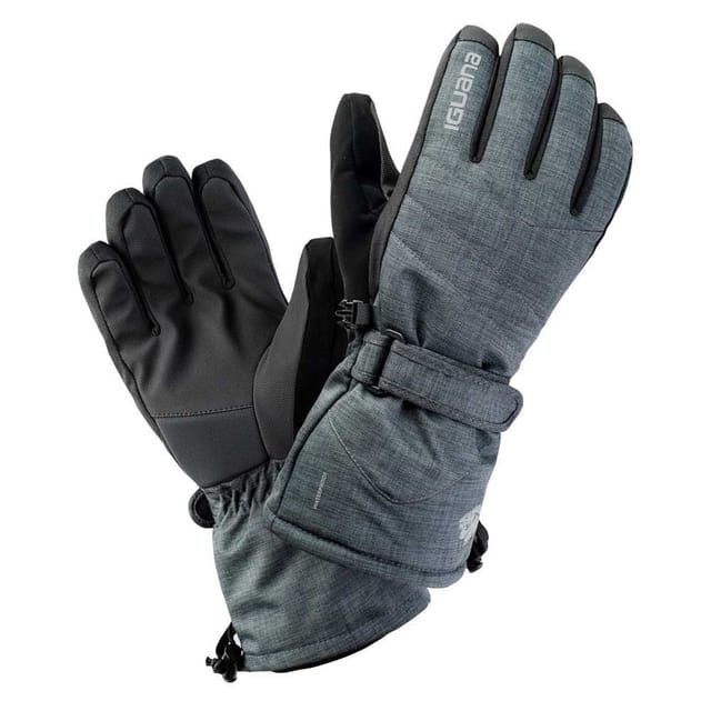 Iguana Iguana Men's Axel Logo Ski Gloves in Dark Grey - 3
