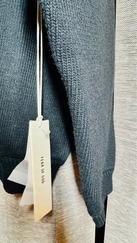 Essentials fear of god essentials knit jumper black oversized size XS