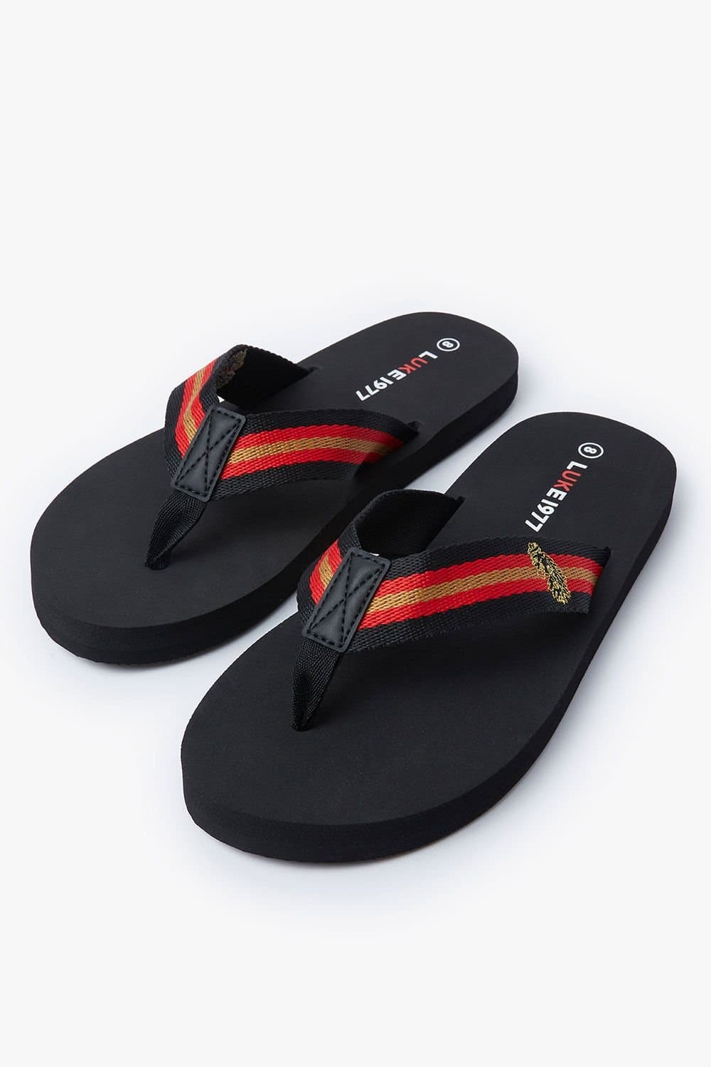 Luke 1977 Luke 1977 Men's Black Canvas Flip Flop
