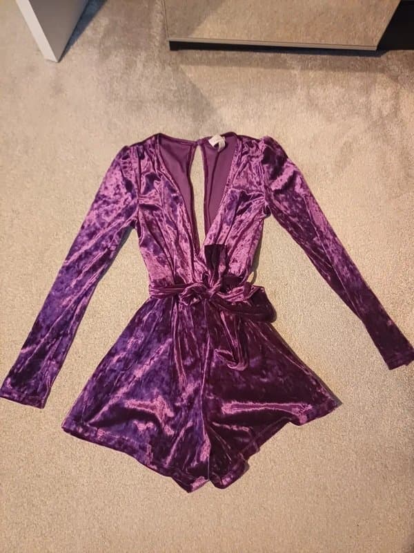 Topshop Velvet Topshop playsuit