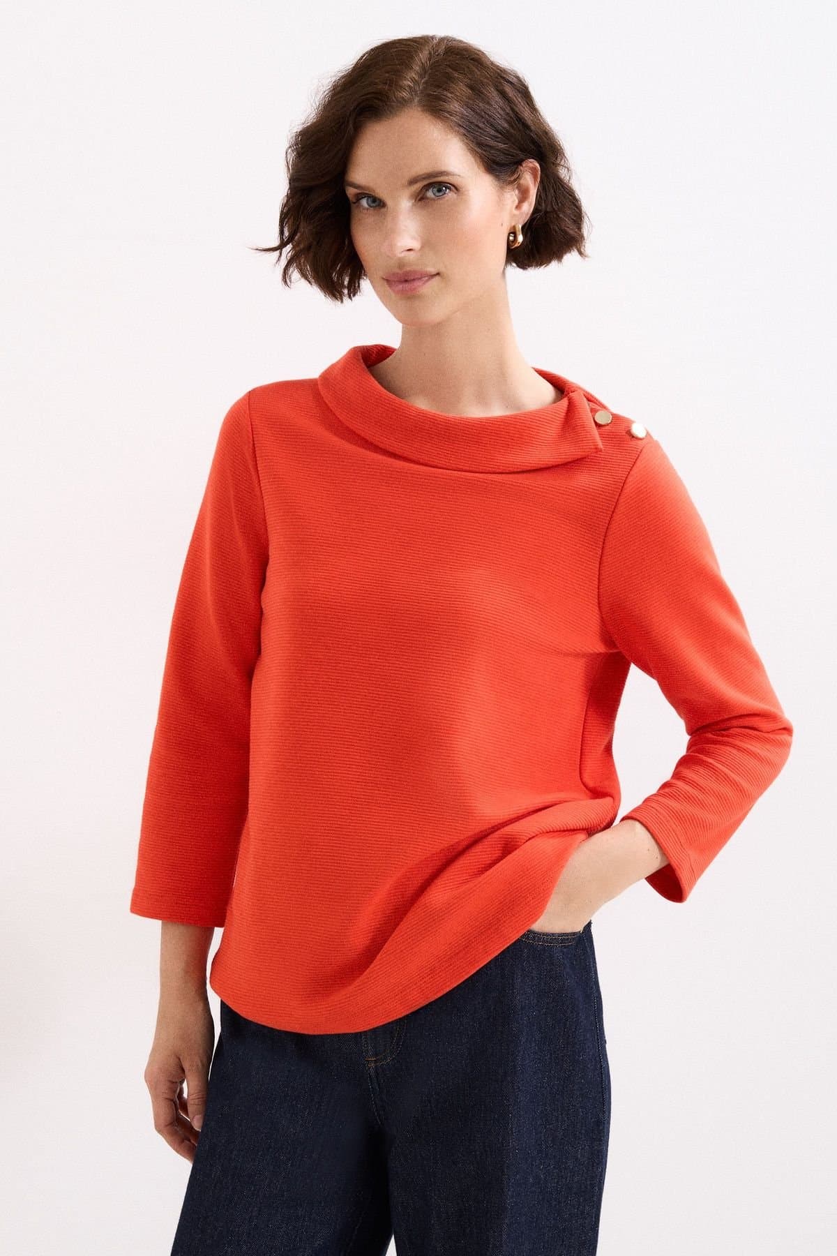 Phase Eight Phase Eight Women's Remy Textured Top in Scarlet