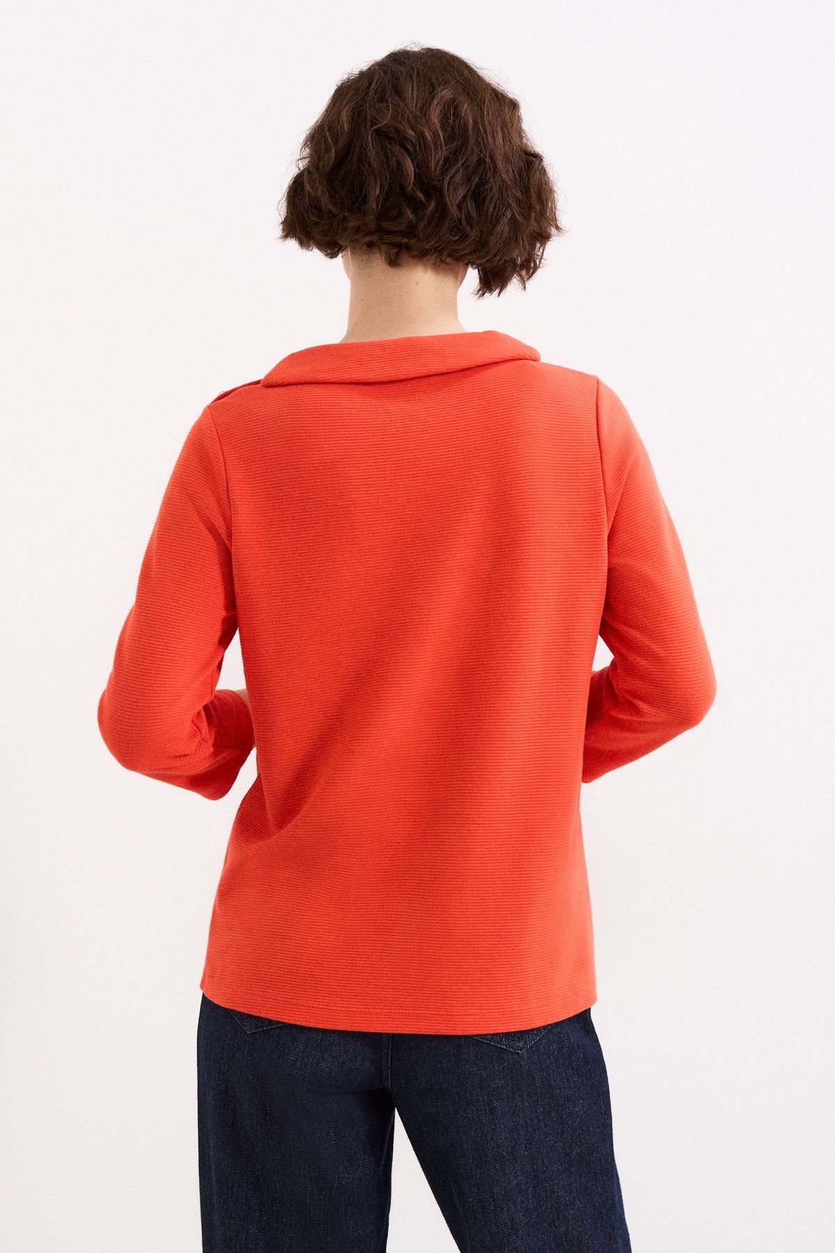 Phase Eight Phase Eight Women's Remy Textured Top in Scarlet - 4