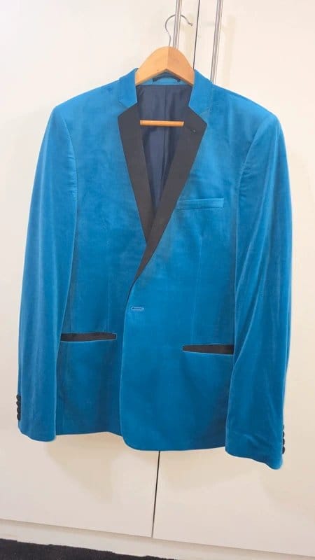 ASOS Blue Velvet Blazer