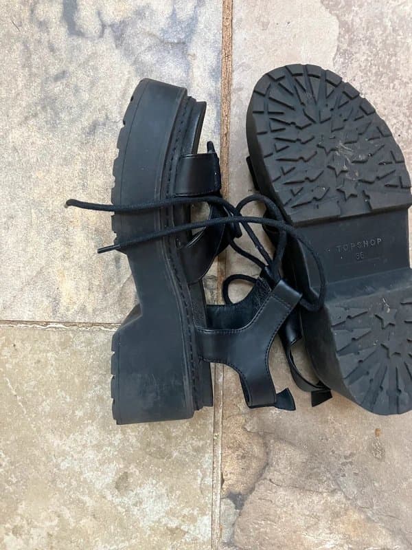 Topshop Black sandals 3.5