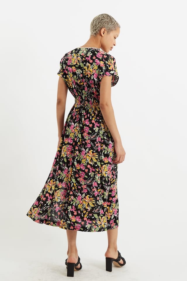 Louche Louche Women's Unity Flower Burst V-Neck Midi Dress - 2