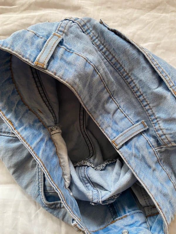 Topshop Light blue denim shorts