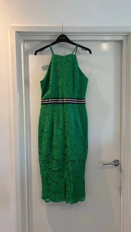 ASOS Sport luxe green lace midi dress