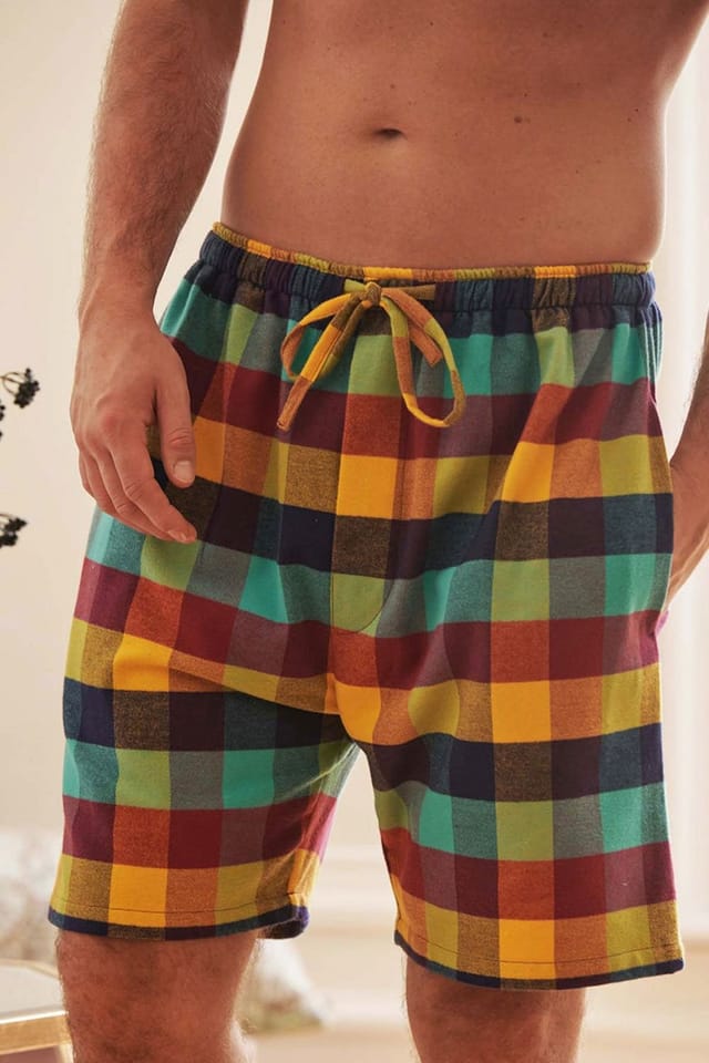British Boxers British Boxers Men's 'Edinburgh' Check Brushed Cotton Sleep Shorts - 2