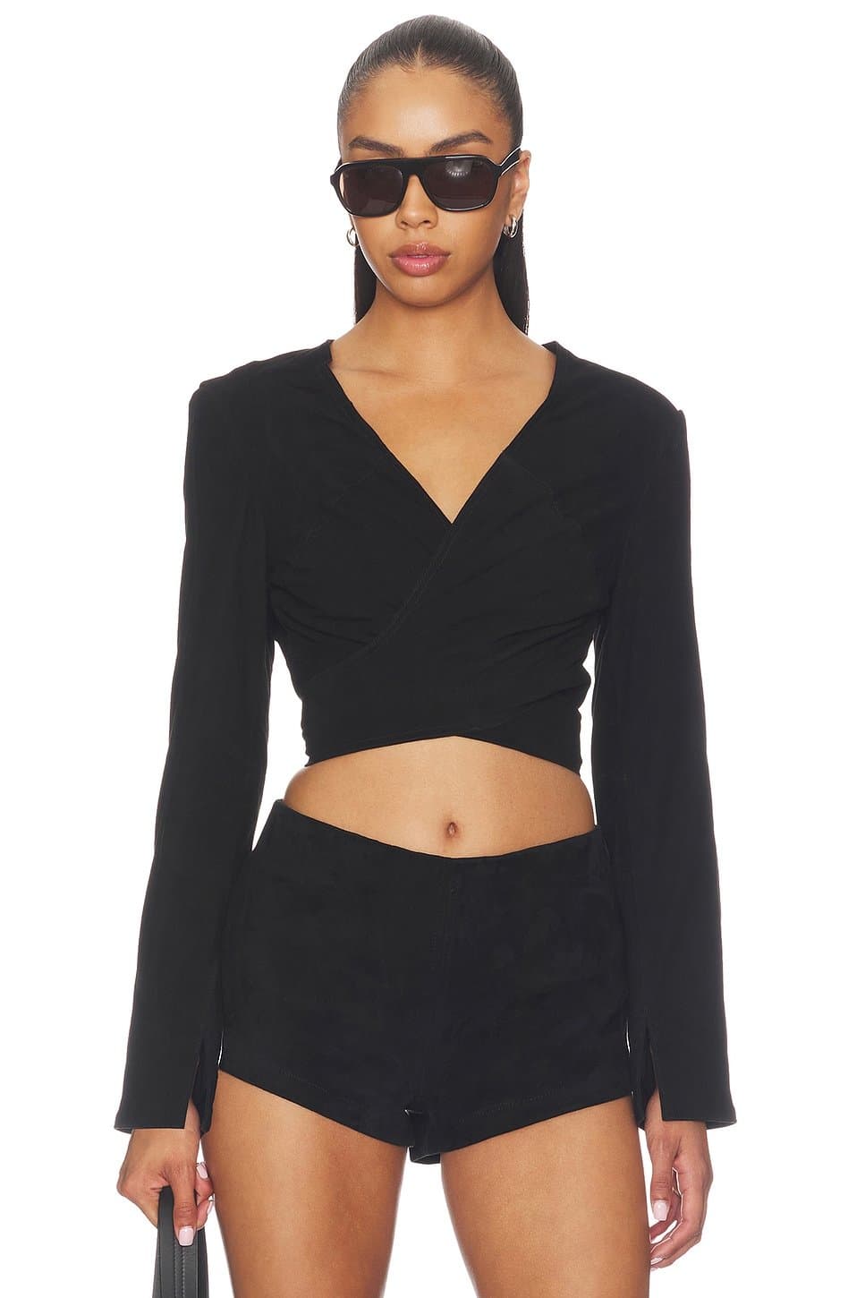 revolve x REVOLVE Long Sleeve Wrap Top