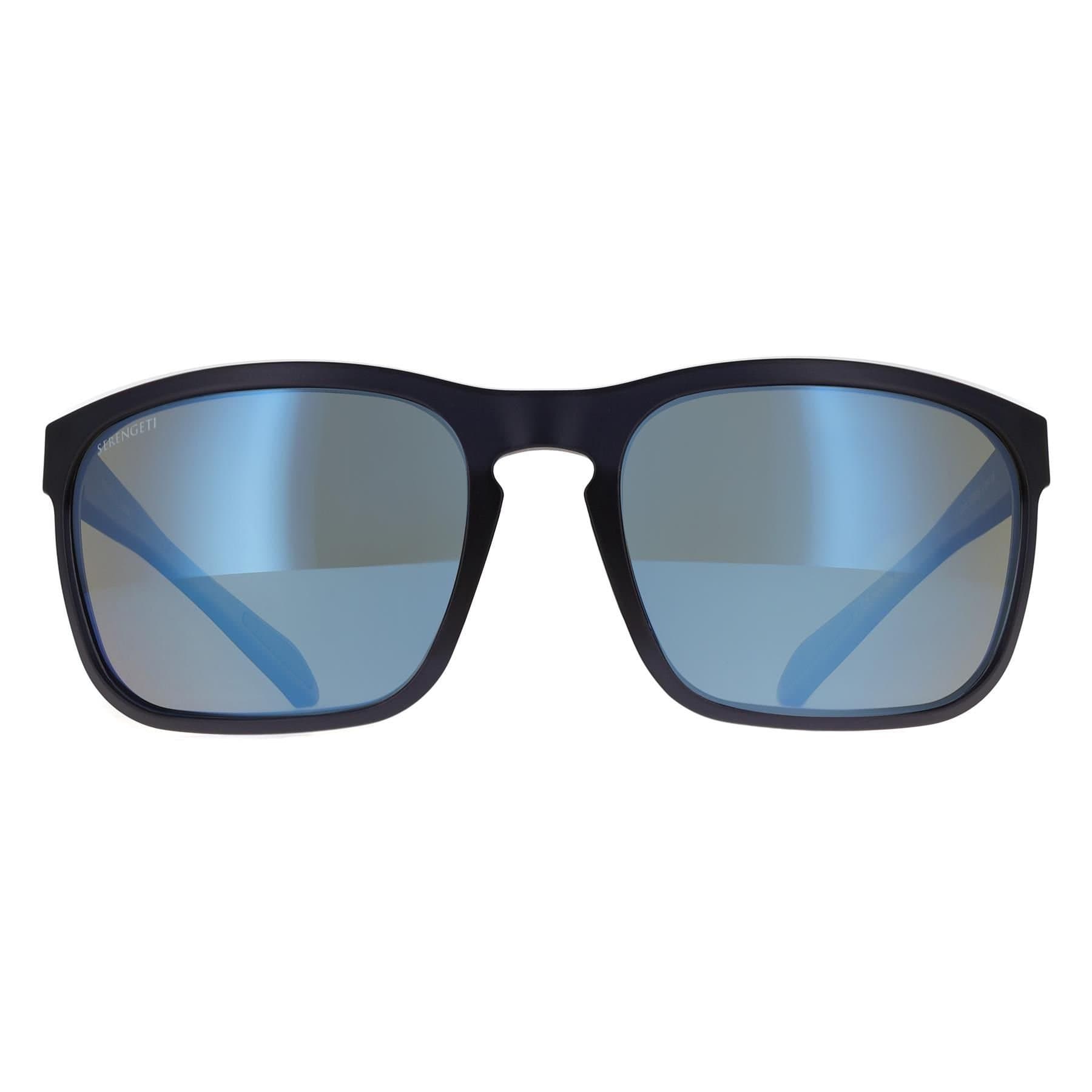 Serengeti Serengeti Men's Rectangle Matte Crystal Dark Grey Mineral Polarized 555nm Blue Carson