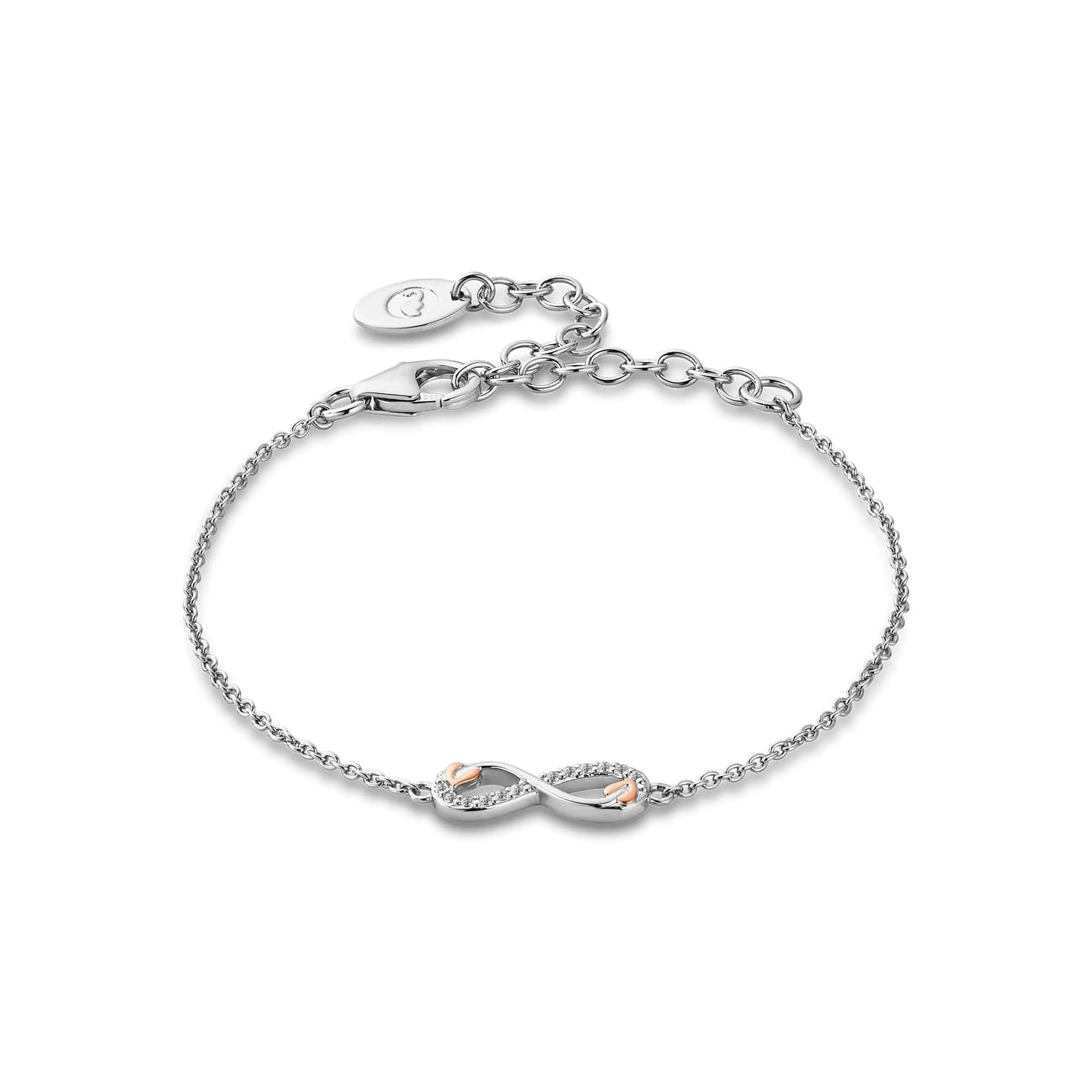 Clogau Clogau Women's Tree of Life Sterling Silver Infinity Bracelet with Topaz in Metallics