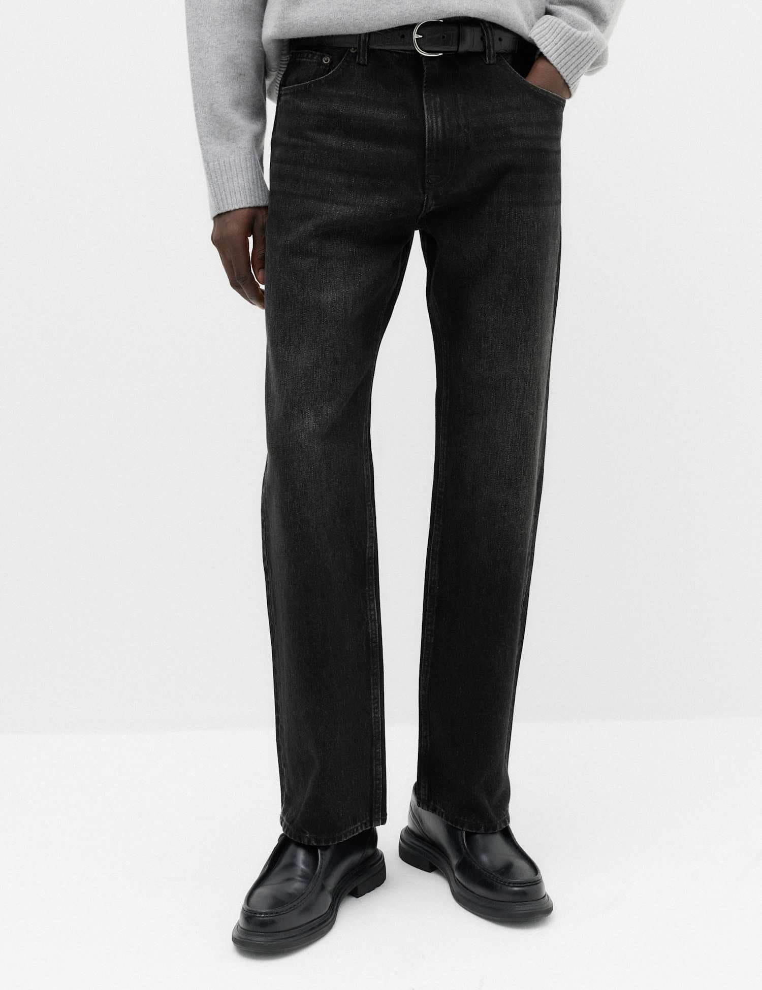 Marks & Spencer M&S Relaxed Fit Jeans with Lyocell Black Denim