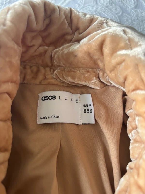 ASOS ASOS luxe velvet padded blazer and skirt
