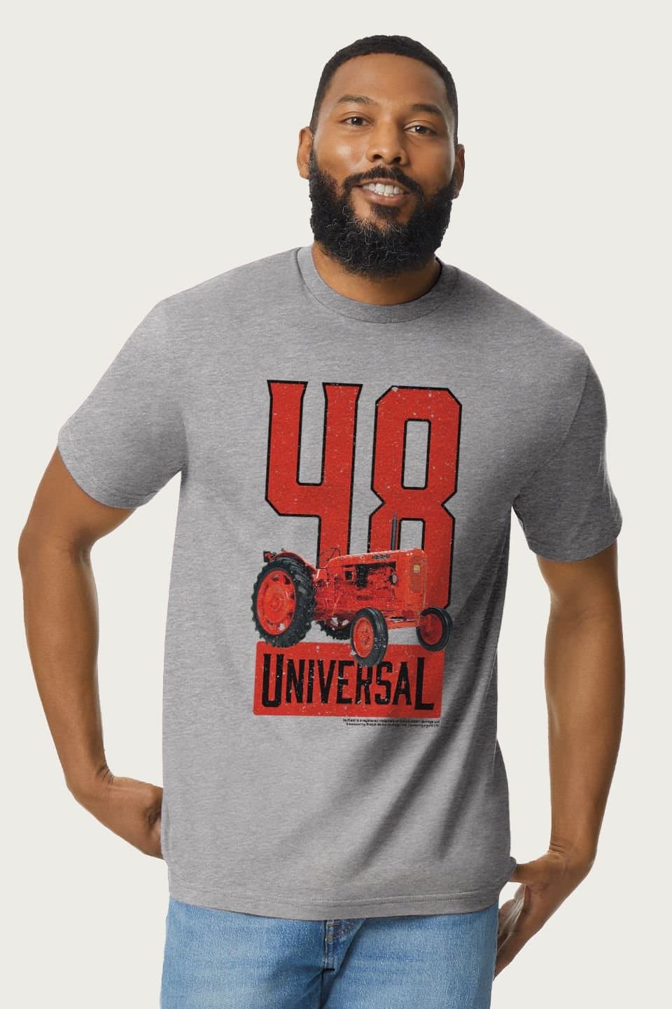 Nuffield Nuffield Men's Tractor Est. 1948 British Motor Heritage T-Shirt in Mid Grey
