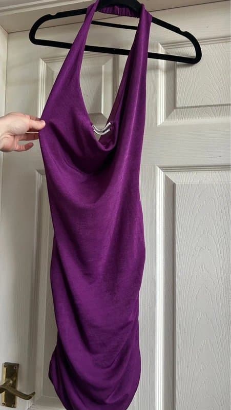 Bershka Halter neck backless dress