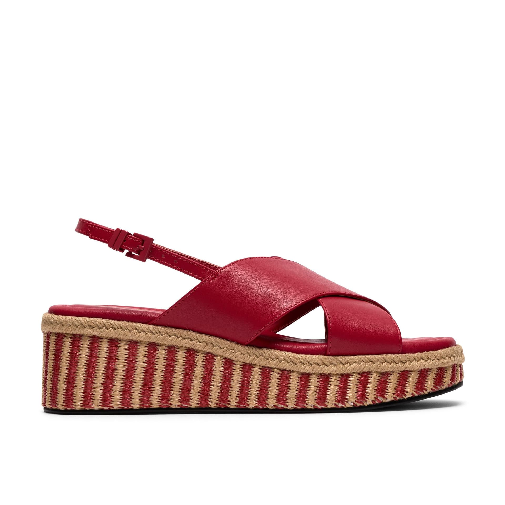 Clarks Clarks Women's Tessiah Cross Pink Interest Wedge Sandals