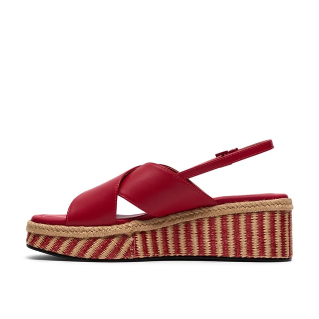 Clarks Clarks Women's Tessiah Cross Pink Interest Wedge Sandals - 2