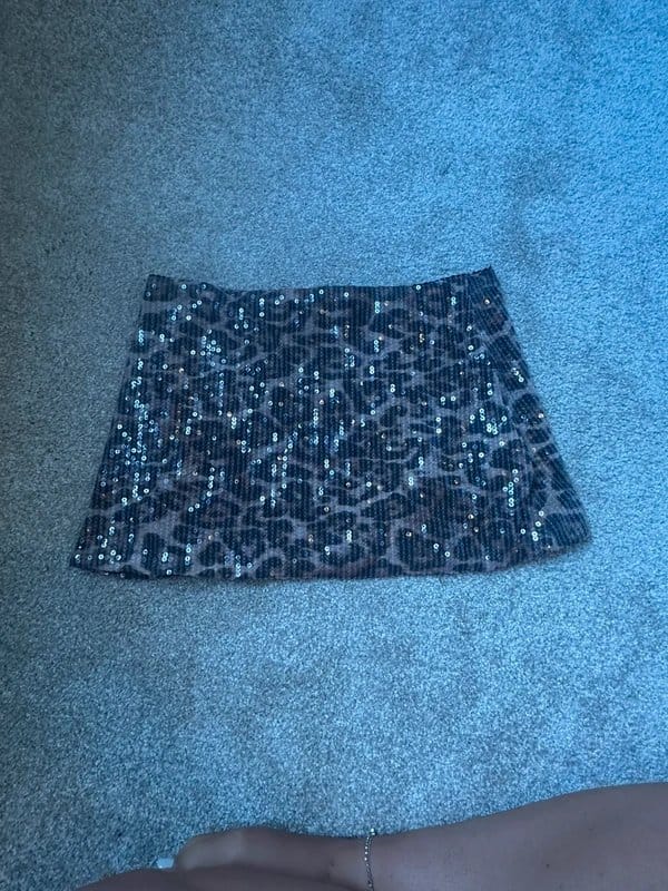 Bershka Sequin Leopard Print Bershka Skirt - 1