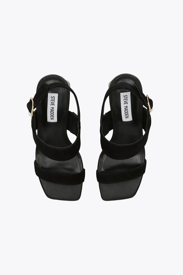 Steve Madden STEVE MADDEN Women's 'Wendie Black Suede' Suede Heels - 2