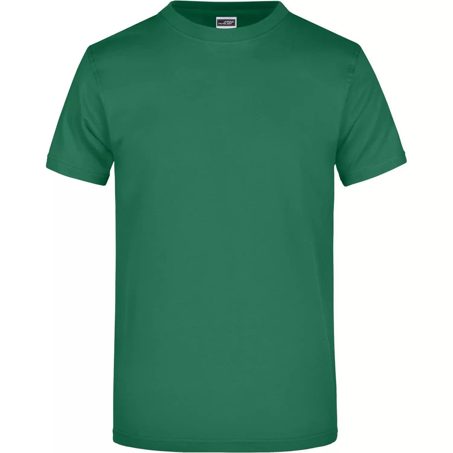 James and Nicholson James and Nicholson Men's Heavyweight Crew Neck T-Shirt in Dark Green