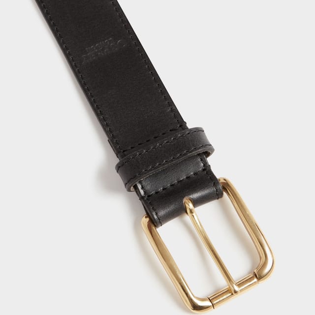 OSPREY LONDON OSPREY LONDON Women's The Jeans Leather Belt in Black - 2