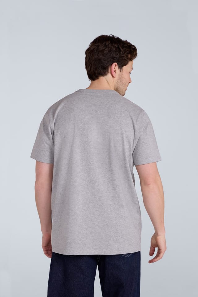 Animal Animal Men's 'Otis' Comfortable Short Sleeve Casual Oversized Relaxed Fit T-Shirt in Grey - 3